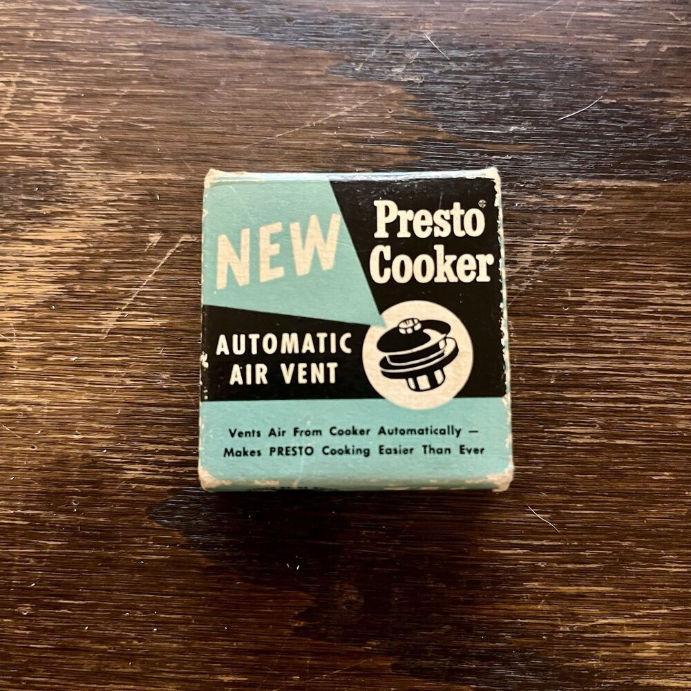 Vintage Presto Cooker Automatic Air Vents No. 1509 Original Box